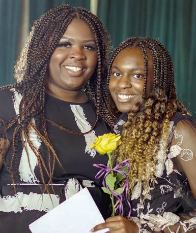 Azariah McKnight (right) of Schulenburg honored her mother, Raquaityah Sullivan.