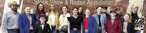 Fayette Co unty 4-H members participating in the San Angelo Livestock Judging Contest were (from left) coach JoJo Carrales, Julia Melton, Joe Carrales, Tatum Fritsch, Hailey Janish, Rheagan Karisch, Adalyn Carrales, Addison Berckenhoff, Kaisley Janecka, Alexis Berckenhoff, Rilan Karisch, Tate Fritsch, Abraham McBride, Abigale McBride and coach Kaci Carrales.