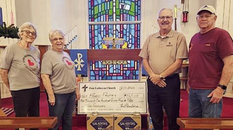 Zion utheran congregation collects for local Food Pantry