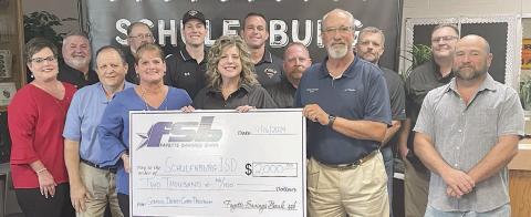 SISD gets donation thru FSB debit card program