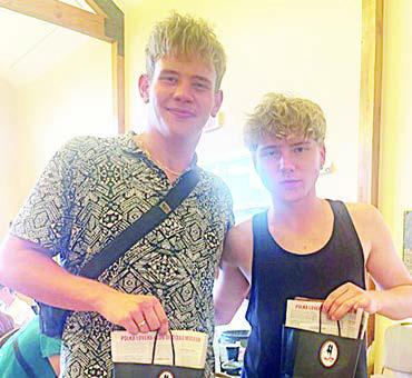 Band members Marian Mdnár and Šimon Riedl said the meal hosted by the Polka Lovers Club of Texas Museum board reminded them of Czech food back home.
