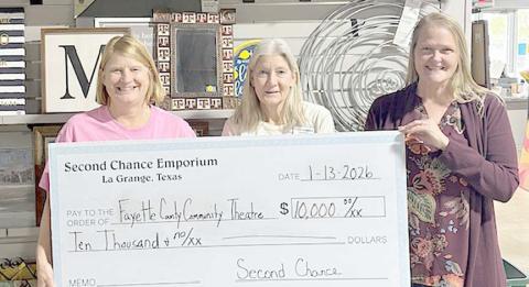 Second Chance gives $10,000 to theatre group