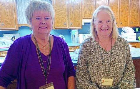 Hostesses were (from left) Bonnie Baker, Janet Murphy and (not shown) Carolyn Caflisch.
