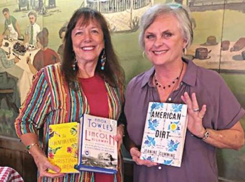 Book reviews were presented at the Schulenburg Literary Club meeting by Marilyn Mokwa (left) and Debra Blansitt (right), who hold the books they reviewed.