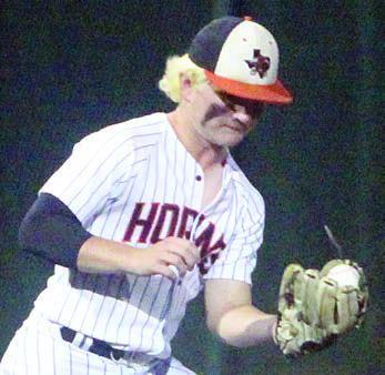 Brycen Schramek snags a grounder at third base in game two. Playing multiple positions in the series win, he pitched 6 2/3 scoreless innings while going 8-for-12 at the plate. Sticker Photo By Darrell Vyvjala