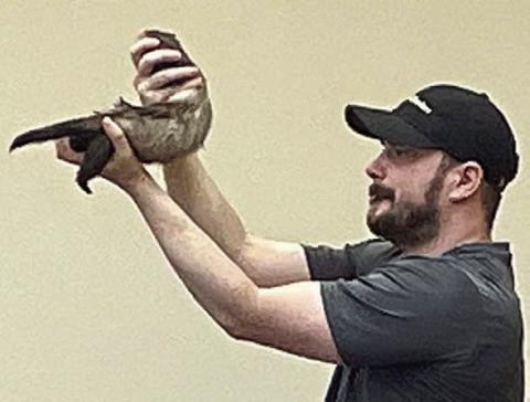 Urwin demonstrates the flexibility of ferrets with Mocca