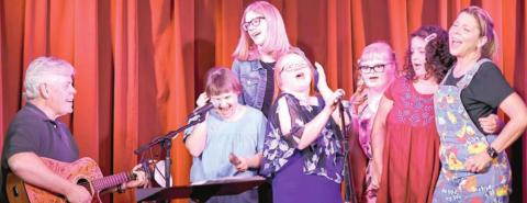 Young ladies perform at Bugle Boy