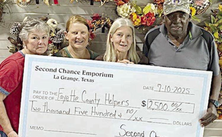 Second Chance gives to Fayette Co. Helpers