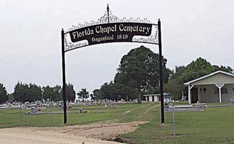 The entrance gate to Florida Chapel Cemetery, named by Stephen Townsend for the state where he met his wife and started his family. – Courtesy of Fayette Heritage Museum &amp; Archives