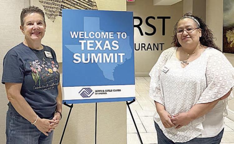 Every spring, the Boys &amp; Girls Clubs of Champion Valley has the opportunity to attend the Texas Summit hosted by the Texas Alliance of Boys &amp; Girls Clubs. This year, board secretary Terri Brasher (left) and Columbus Club director Mariza Ortiz-Verde (right) represented Boys &amp; Girls Clubs of Champion Valley. Summit is a two-day conference featuring sessions focused on board and staff development, area council meetings, and insights into what’s new at the Texas Alliance level.