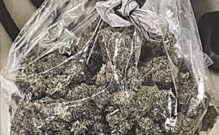 Mari juana located during the traffic stop in Schulenburg.