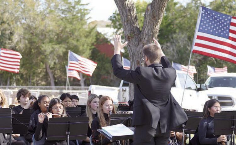 The Schulenburg ISD Shorthorn Band played the “Salute to the Armed Forces.” -----------------------------------------------------------------------------------------------------------------------------------------------------------------------------------------------