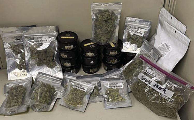 Shown above are the drugs discovered by the SPD after a traffic stop on I-10.