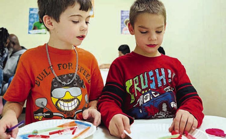 In last week’s STEM program at the Schulenburg Unit of the Boys &amp; Girls Club, members James Harvell (left) and Elijah Bogle (right) are shown having a good time creating a maze using straws. As shown by the photo, they really enjoyed this program!