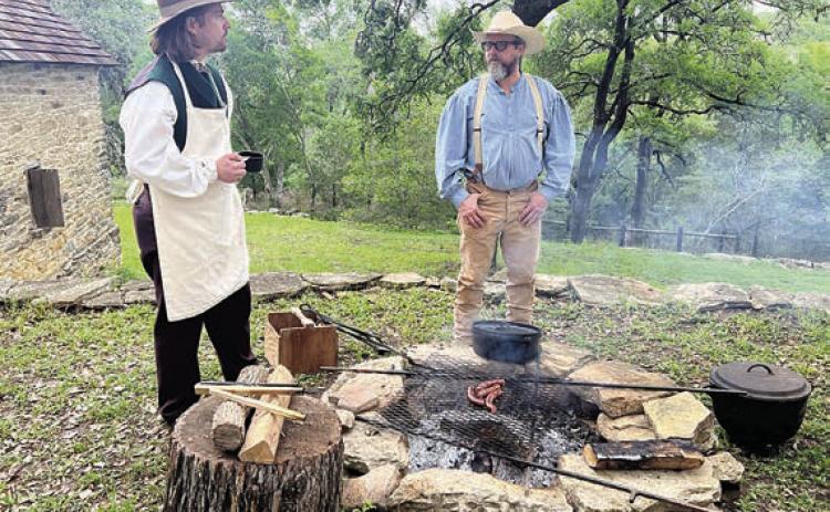 Living histor y interpreters will demonstrate outdoor campfire cooking using historic recipes at the Kreische house during Red White &amp; Stew.
