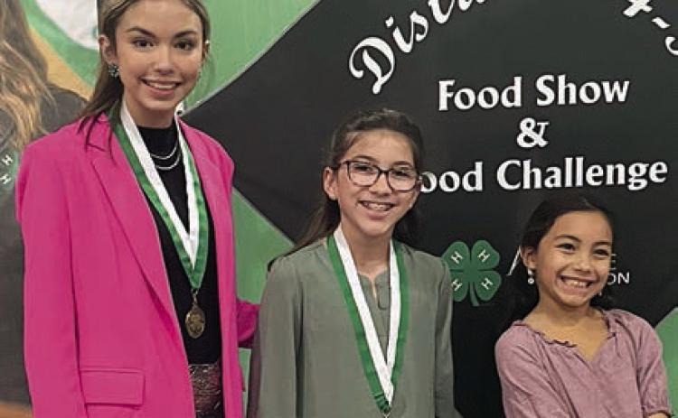 Food Show – (from left) Tori Newton, Taylyn Newton and Chloe Oliva.