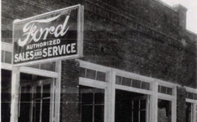 For many years, La Grange Motor Company sold Ford automobiles at 140 South Washington St. in La Grange – Photo Courtesy of Fayette Heritage Museum &amp; Archives