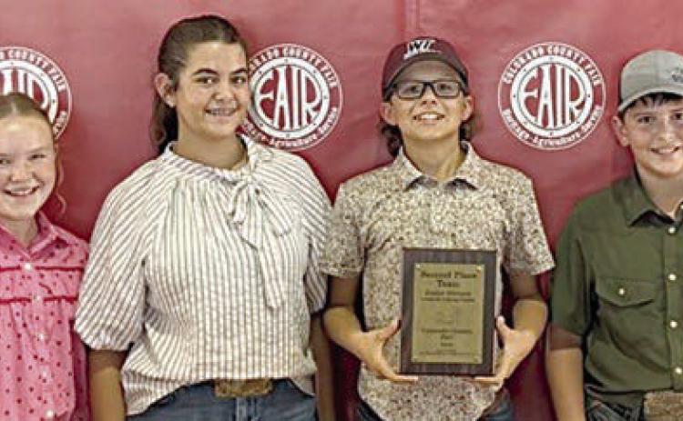 Reserve Champion Junior Team – (from left) Abigale McBride, Adalyn Carrales, Tate Fritsch and Hudson Holub.