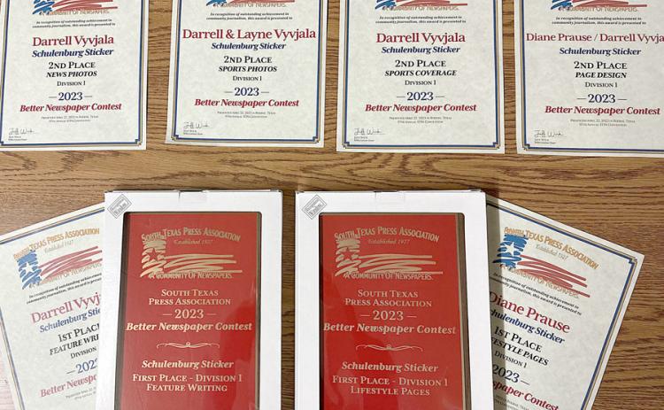 Sticker wins six awards in STPA contest