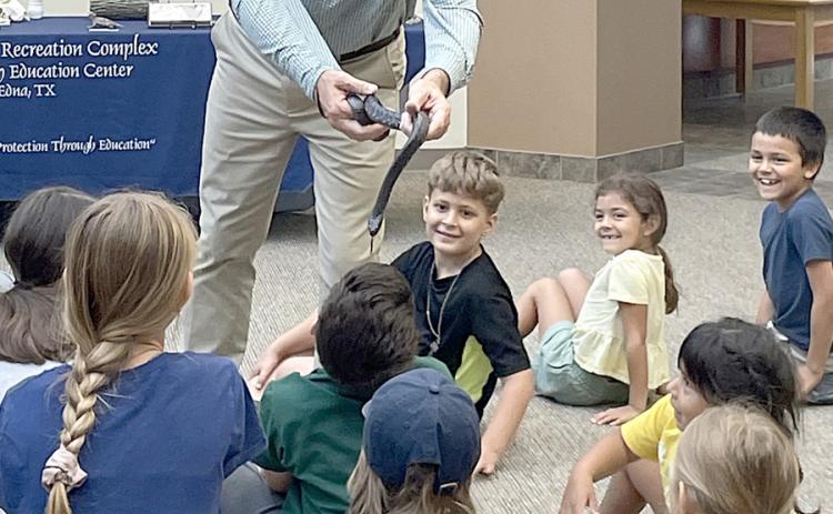 Up-close with reptiles at Library
