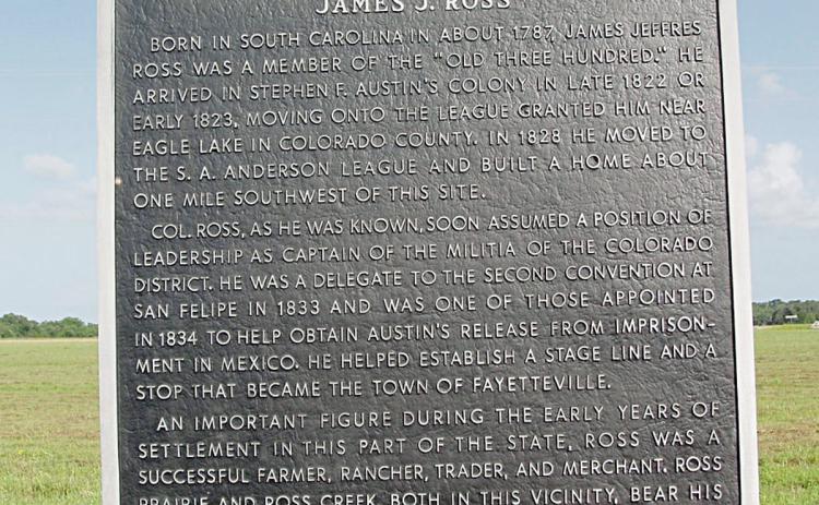 James J. Ross Historical Marker
