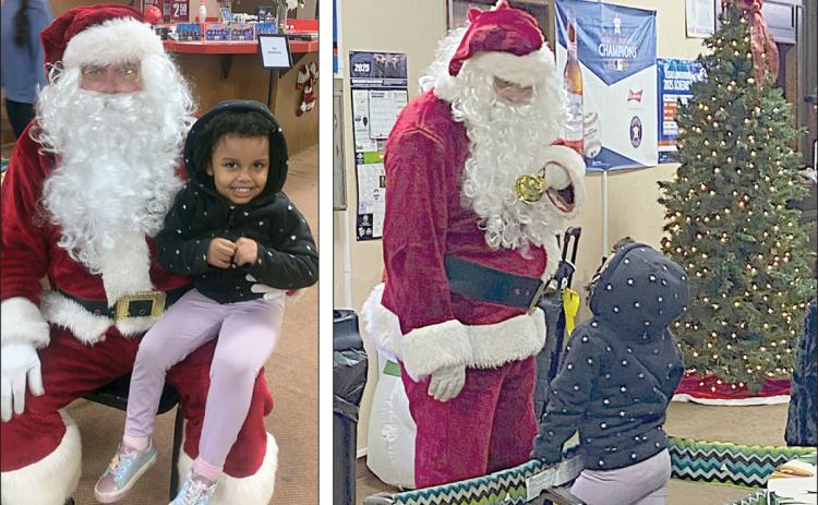 Santa visits Tenth Frame bowling alley