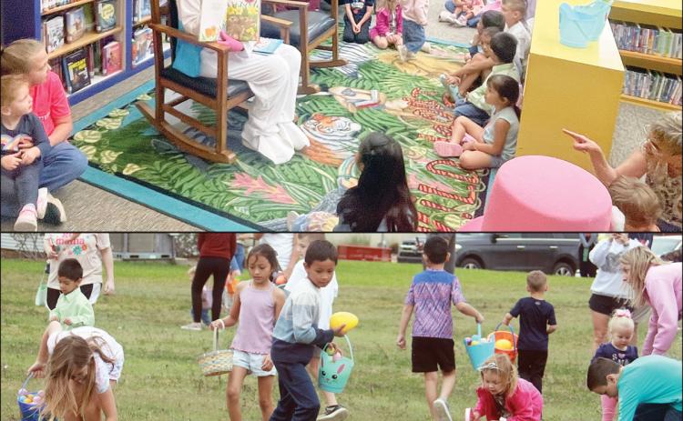Easter Bunny visits local library