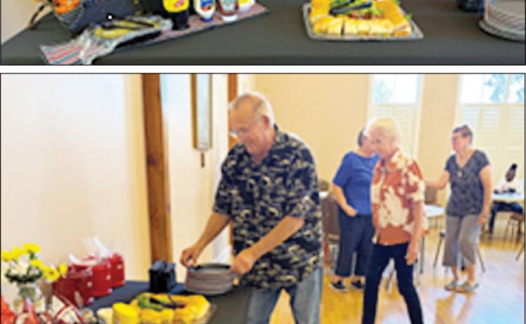 A luncheon with sandwiches was provided by H-E-B in La Grange.