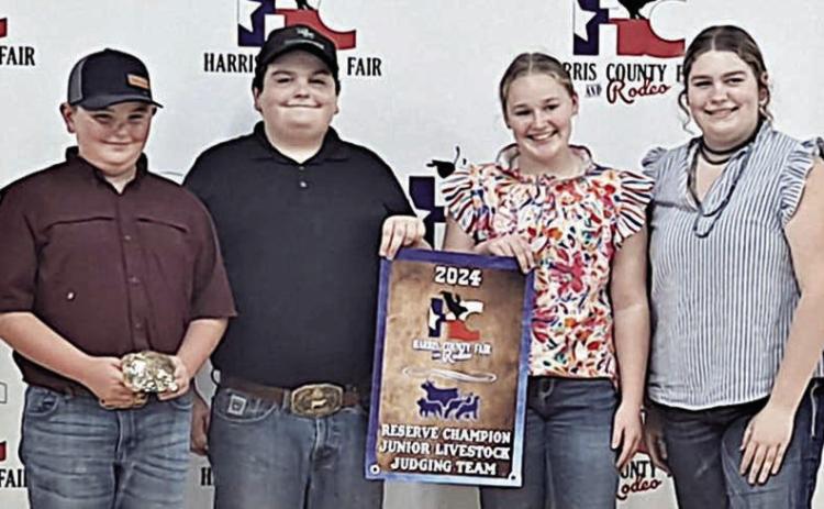 Fayette 4-H team wins reserve at Harris Co. judging contest