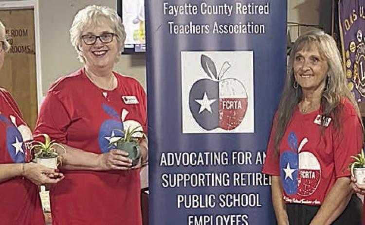 2026-27 officers are (from left) treasurer Chris Morrison, secretary Terri Wagner, president Peggy Halamicek, installing officer Melanie Mica-TRTA District 13 first vice president, second vice president Marian Tajchman and first vice president Lisa Slinkard.