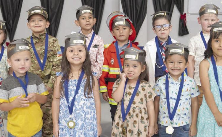2024 graduates of the Parents As Teachers program were (front row, from left) Emily Koncaba, Serfina Waltman, Kolsen Venghaus, Mila Garcia, Liliana Garcia, Giovanni Rodriguez, Vianney Vazquez, Dayton Vasek, (back row) Camila Torres, Isai Mejia, Aldo Manzano, Jesus Galvan, Emmanuel Balderas, Jett Jasek, (not shown) Sadie Hobbs, Owen Hubenak, Corbin Mikulenka, Hollyn Pesak, Samuel Martinez, Mateo Ferrtiz, Hunter Janak, Raveonna Johnson, Jorge Martinez, Yoel Martinez, Samuel Sustr and Landon Holt.