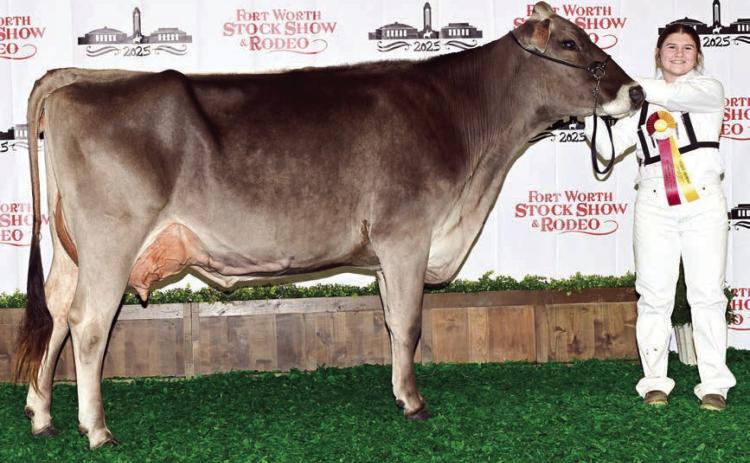 Matt Carter. “Regardless of where their career path takes them, the Landry Zapalac with her reserve champion Brown Swiss cow Zap-Tex Dynamite Sizzle 712. experiences and lessons learned here are invaluable.” For more information, visit www.fwssr.com.