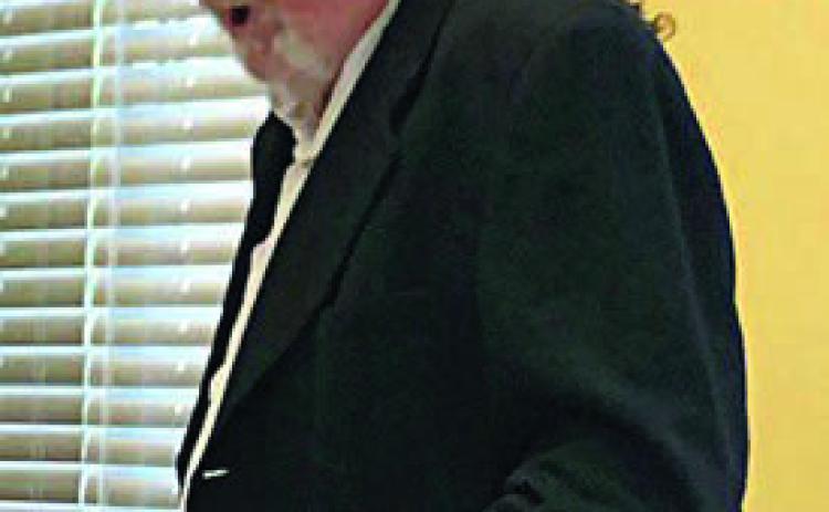 GaryMcKee, local historian, gave the program at the Literary Club meeting on Tuesday, Nov. 14.