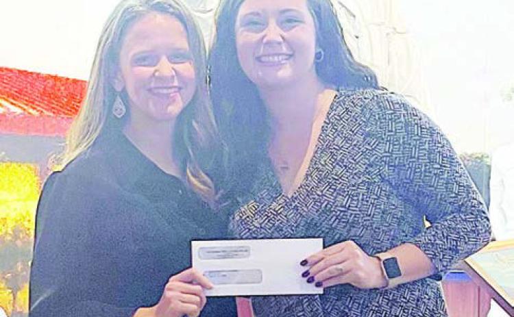 A $60,000 grant was awarded to Boys &amp; Girls Clubs of Champion Valley by Stanzel Family Foundation. Shown are (from left) Cheryl Pekar, representing Stanzel Family Foundation; and Jennifer Owens, executive director, Boys &amp; Girls Clubs of Champion Valley.