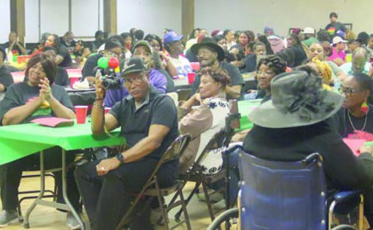 Nearly every seat was filled for Saturday’s Black History Month Celebration program at Schulenburg Hall. Sticker Photo By Darrell Vyvjala