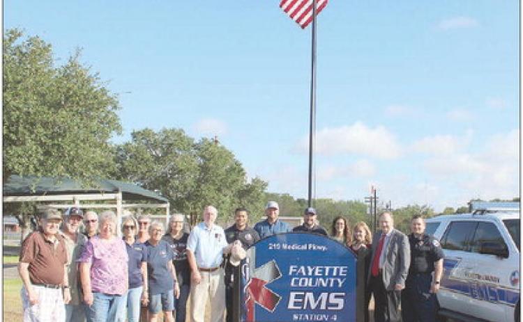 Hermann Sons life donates flagpole, flag for eMS station