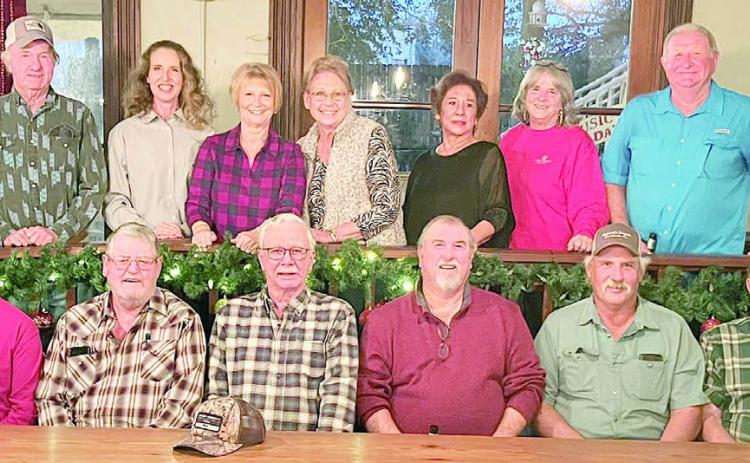 The first-ever City of Schulenburg retirees party was held on Thursday, Dec. 7 at Sengelmann Hall. It represented an accumulation of 371 years of service. A few retirees were missing but hopefully everyone will get to attend next year. Shown are (front row, from left) Eugene Schrader, Clarence Ahlschlager, Arnold Stoever, Ronnie Bohac, Allen Matus, Marvin Wick, (back row) Glen Muhlstein, Melissa Shepard, Debi Holz, Gloria Oeding, Pauline Segura, Candace Berger and Clarence Harteinsteiner.