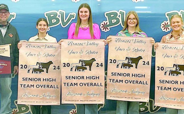 Schulenburg FFA team wins Brazos Valley Fair Livestock Judging Contest