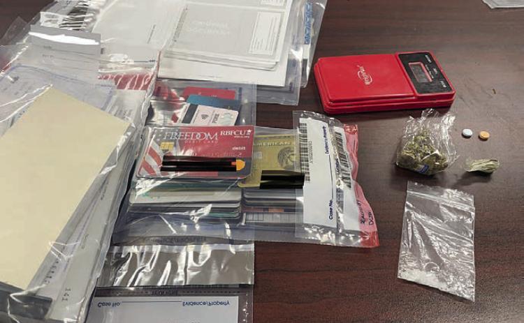 Shown above are items seized when a search warrant was executed at a residence in the 300 block of Matula Avenue last week.