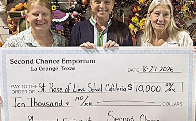 St. Rose gets $10,000 check