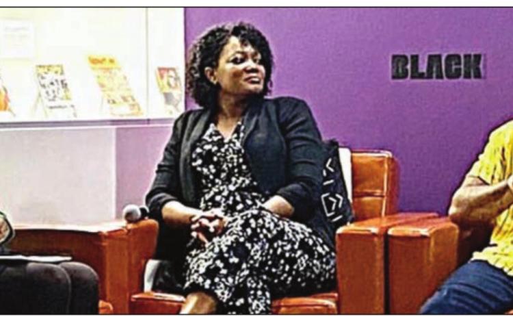 HELPING HOST and facilite a conversation on mental health and racism were Rebecca Powe (left) and Keisha Lemons-Moore (center) of Schulenburg. Also shown is Fabian Wood (right) of the D WOOD Foundation.