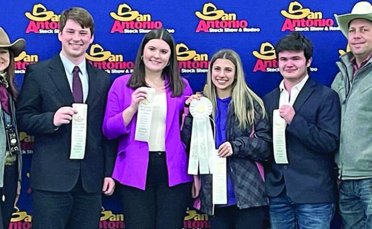 Third Place Senior Team – (from left) SALE representative, Cooper Mau, Madeline Willrich, Addison Faske, Logan Poncik and SALE representative.