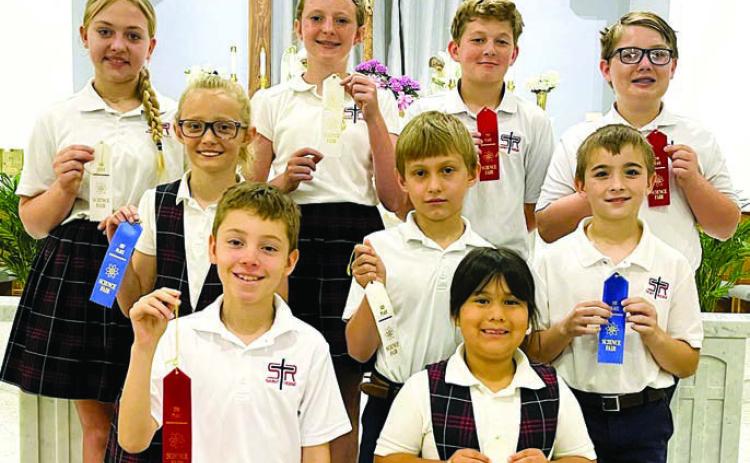 Demonstration Division winners – (front row, from left) Brody Lewis, Rebeca Camacho, (middle row) Penney Bartek, Kasen Zbranek, Gage Smrkovsky, (back row) Tenley Zbranek, Caroline Bartek, William Herzik and Patrick Taylor.
