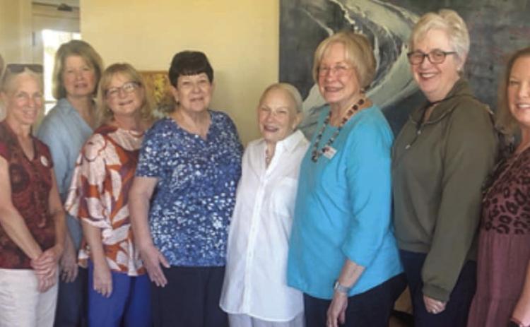 The Fayett e County Retired Teach ers Ass ociation enjoyed a tour of the Swiss Alp Bison Ranch on Oct. 14. Shown are members Terri Wagner, Jaci Elliott, Kathleen Svatek, Karen Novak and Jeanne Wetjen; tour host Suzanne Batchelder; and members Chris Morrison, Peggy Halamicek and Lisa Slinkard.