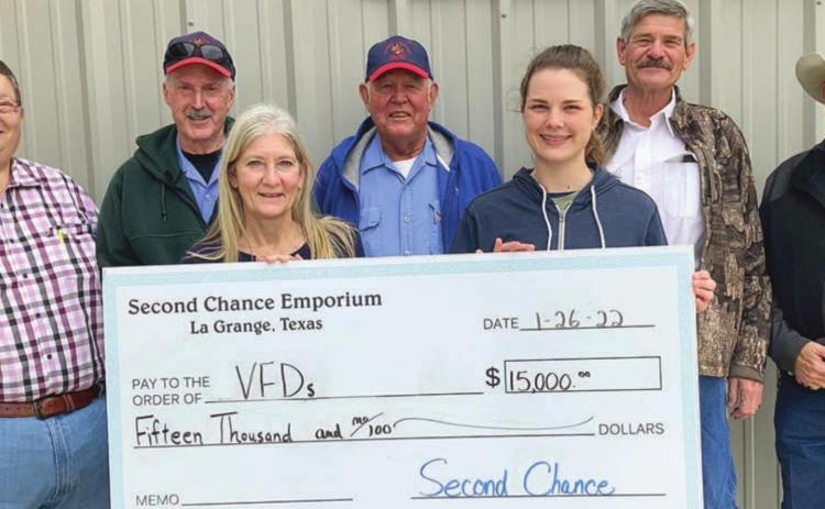 Second Chance gives $15,000 to 10 county VFDs