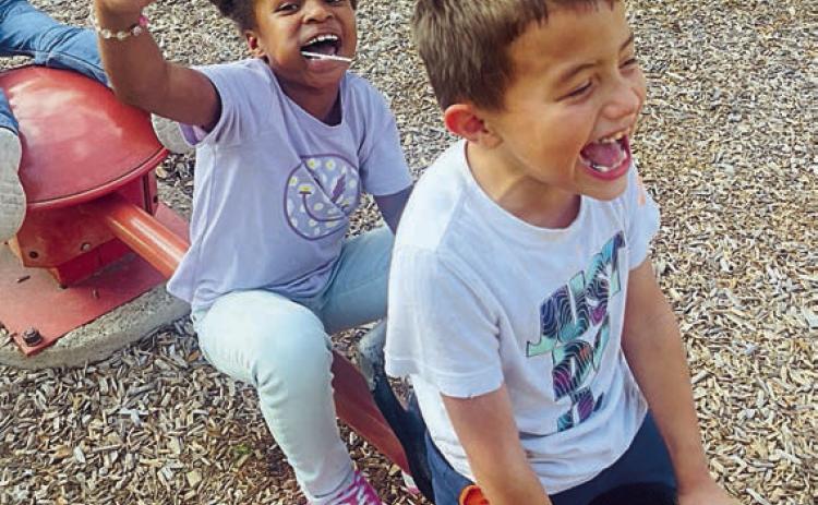 BGC members enjoy outdoor time Last week, members of the Schulenburg Unit of the Boys &amp; Girls Club enjoyed some free time in the park, including (from left) Ava Thomas and Valdemar Pineda.