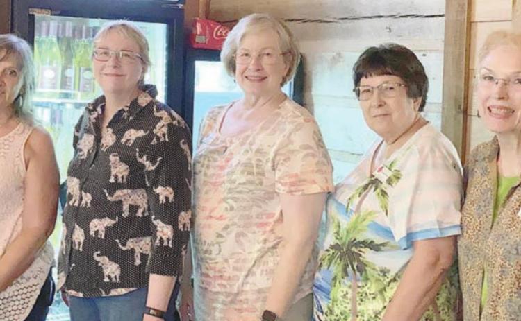 Committee chairs for the Fayette County Retired Teachers are (from left) Melanie Mica, Kim Joost, Chris Morrison, Jeanne Wetjen and Karen Fitch.
