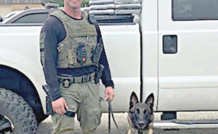 Sgt. Randy Thumann, with K-9 partner Kolt, discovered $1.7 million in cocaine after stopping a Ford F-350 pickup on Interstate 10 near Engle.