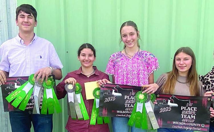 FFA team does well at Wilson Co. Livestock Judging Contest