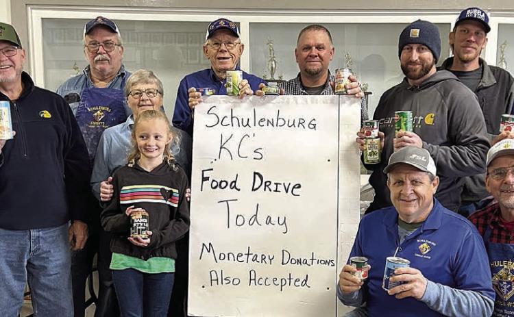 Schulenburg KCs donate to Schulenburg Area Food Pantry